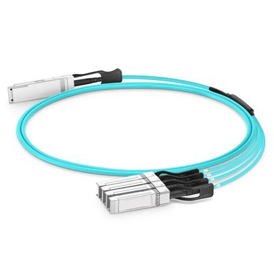 100G QSFP28 až 4x25G SFP28 AOC 100G QSFP28 Aktívny optický kábel CE FCC 1-100 m