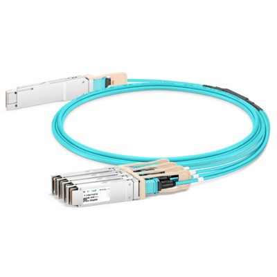 200G QSFP56 až 4x 50G SFP56 Aktívny optický kábel (AOC), 1M -20 m